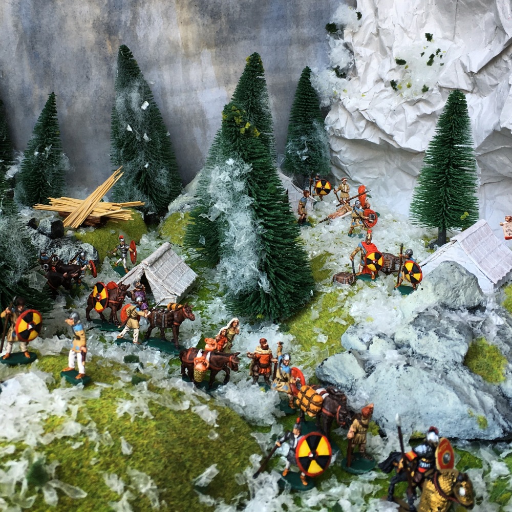 diorama Mattiaci iuniores snow trees